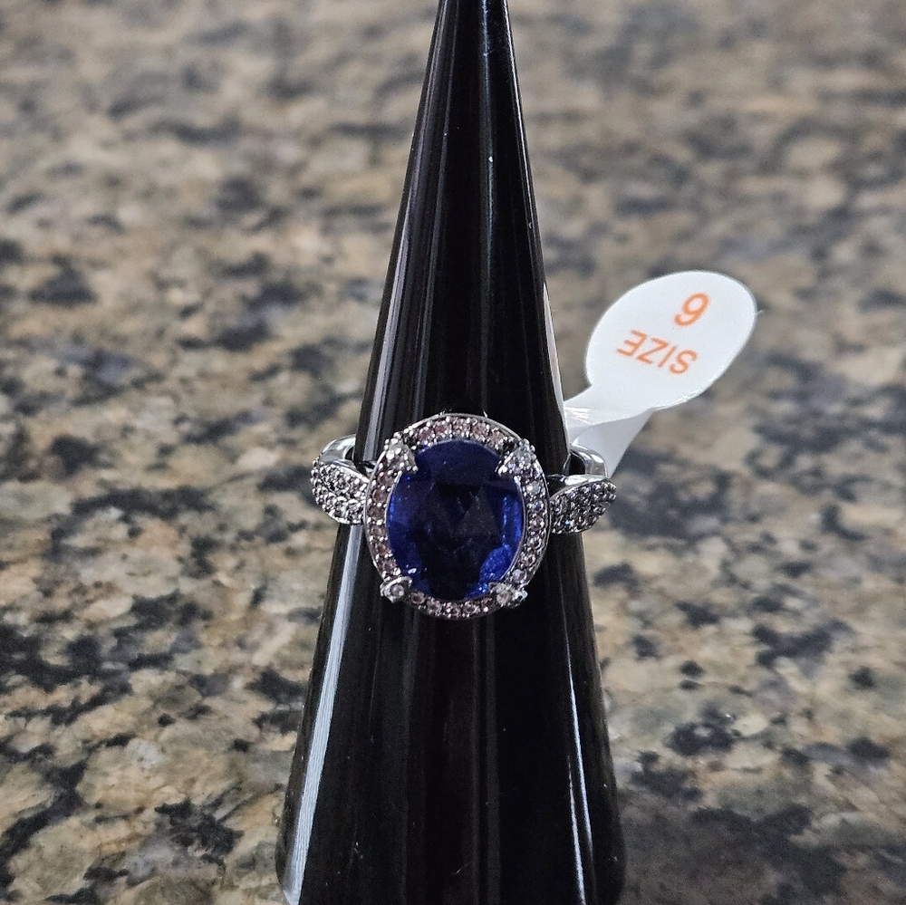 Bomb Party RG14082 "Let The Sunshine In" Twilight Sapphire Fuse with Quartz Sz 6